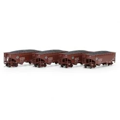 Athearn HO 34' 2-Bay Offset Open Hopper, SF #1 (4) for Freight Cars