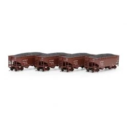 Athearn HO 34' 2-Bay Offset Open Hopper, SF #2 (4) for Freight Cars