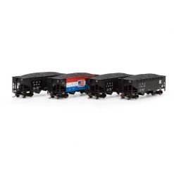 Athearn HO 34' 2-Bay Offset Open Hopper, C&I #1 (4) for Freight Cars