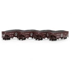 Athearn HO 34' 2-Bay Offset Open Hopper, GN #2 (4) for Freight Cars