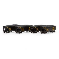 Athearn HO 34' 2-Bay Offset Open Hopper,Chessie/B&O #1 (4) for Freight Cars