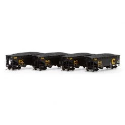 Athearn HO 34' 2-Bay Offset Open Hopper,Chessie/B&O #2 (4) for Freight Cars