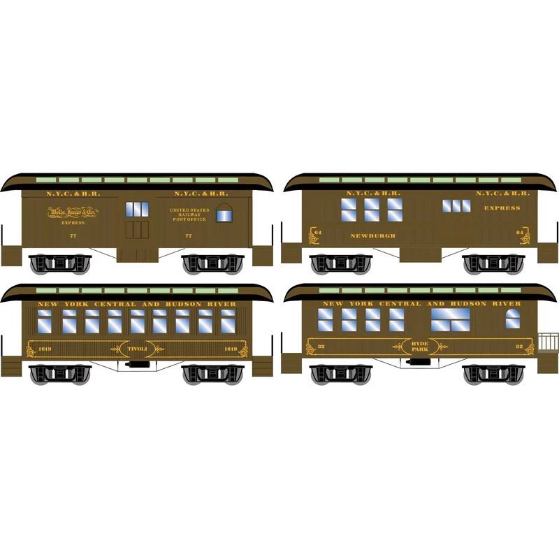 Athearn HO 34' Old Time Overton Passenger, NYC (4) for Passenger Cars 3 Athearn HO 34' Old Time Overton Passenger, NYC (4) for Passenger Cars