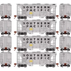 Athearn HO PS-2 2003 2-Bay Covered Hopper SP (4) for Freight Cars