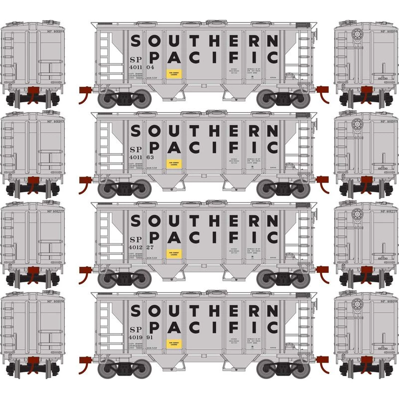 Athearn HO PS-2 2003 2-Bay Covered Hopper SP (4) for Freight Cars 3 Athearn HO PS-2 2003 2-Bay Covered Hopper SP (4) for Freight Cars