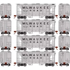 Athearn HO PS-2 2003 2-Bay Covered Hopper MILW (4) for Freight Cars