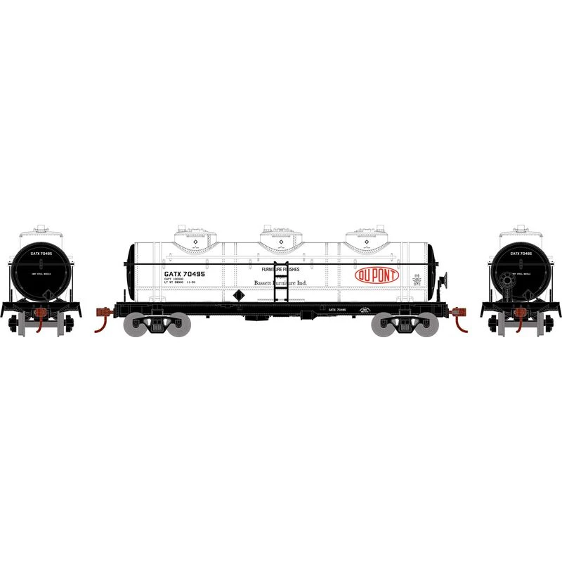 Athearn HO 3-Dome Tank, GATX (4) for Freight Cars 3 Athearn HO 3-Dome Tank, GATX (4) for Freight Cars