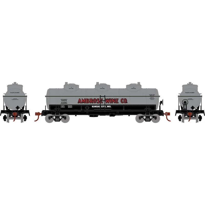 Athearn HO 3-Dome Tank, NATX #6300 for Freight Cars 3 Athearn HO 3-Dome Tank, NATX #6300 for Freight Cars