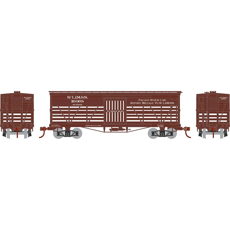 Athearn HO 36' Old Time Stock Car, SLIM&S #16068 for Freight Cars 3 Athearn HO 36' Old Time Stock Car, SLIM&S #16068 for Freight Cars