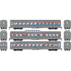 Athearn HO Streamline Passenger Cars, AMTK (3) for Passenger Cars
