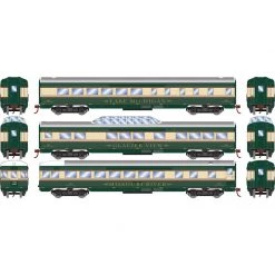 Athearn HO Streamline Passenger Cars, BN #1 (3) for Passenger Cars