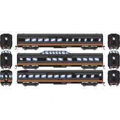 Athearn HO Streamline Passenger Cars, KCS (3) for Passenger Cars