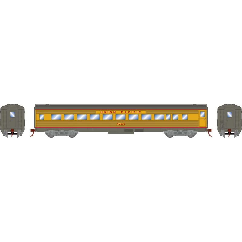 Athearn HO Streamline Passenger Car, UP #5483 for Passenger Cars 3 Athearn HO Streamline Passenger Car, UP #5483 for Passenger Cars