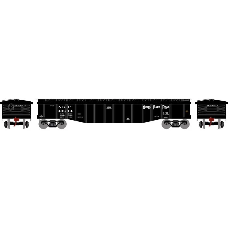 Athearn HO 50' Covered Gondola, NKP #44814 for Freight Cars 3 Athearn HO 50' Covered Gondola, NKP #44814 for Freight Cars