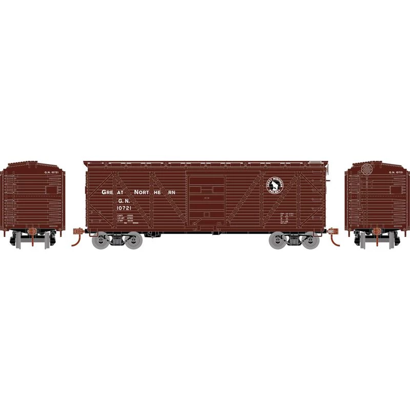 Athearn HO 40' Single Sheathed Box, GN #10721 for Freight Cars 3 Athearn HO 40' Single Sheathed Box, GN #10721 for Freight Cars