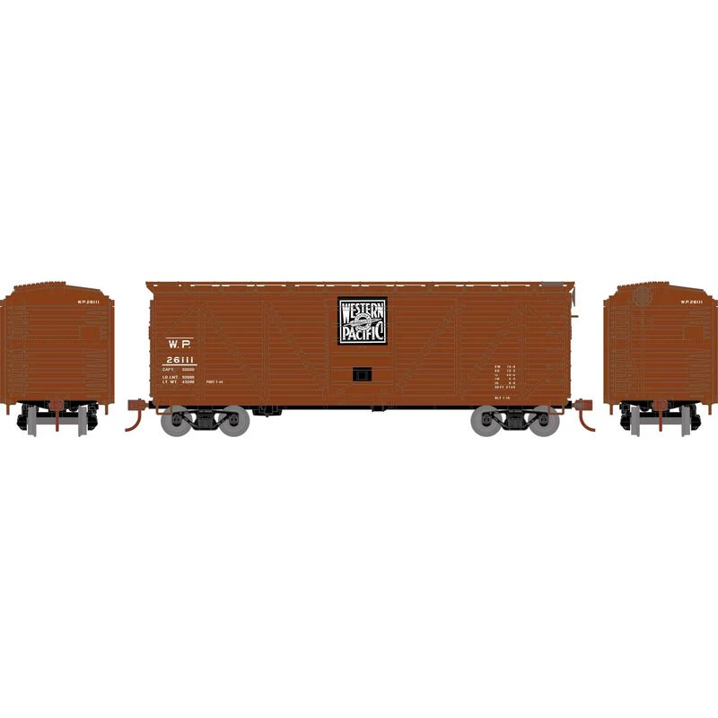 Athearn HO 40' Single Sheathed Box, WP #26111 for Freight Cars 3 Athearn HO 40' Single Sheathed Box, WP #26111 for Freight Cars