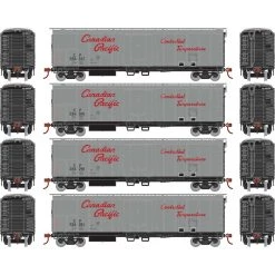 Athearn HO 50' Ex-Post Mechanical Reefer, CPR (4) for Freight Cars
