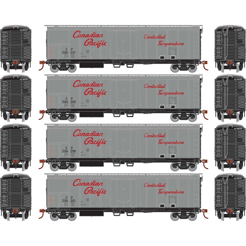 Athearn HO 50' Ex-Post Mechanical Reefer, CPR (4) for Freight Cars 3 Athearn HO 50' Ex-Post Mechanical Reefer, CPR (4) for Freight Cars