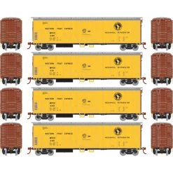 Athearn HO 50' Ex-Post Mechanical Reefer, WFCX (4) for Freight Cars