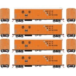 Athearn HO 50' Ex-Post Mechanical Reefer, UPRX (4) for Freight Cars