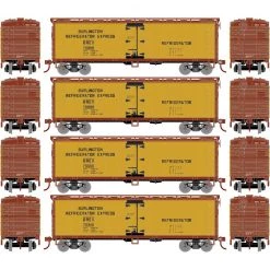 Athearn HO 40' Wood Reefer, BREX (4) for Freight Cars
