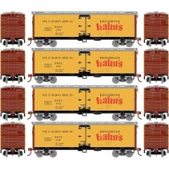 Athearn HO 40' Wood Reefer, EKSK (4) for Freight Cars